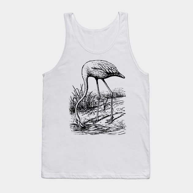 Vintage Flamingo bird. Tank Top by LeonLedesma